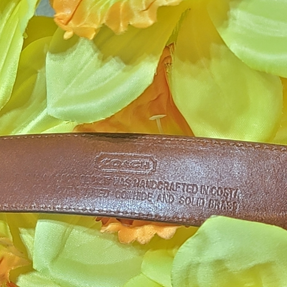 COACH WOMEN BELT 42" 105CM BROWN COLOR - Picture 7 of 12